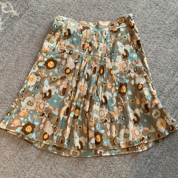 Banana Republic Dresses & Skirts - Banana Republic Women’s Pleated Cotton Print A-line Mini Skirt Geo Floral Size 8